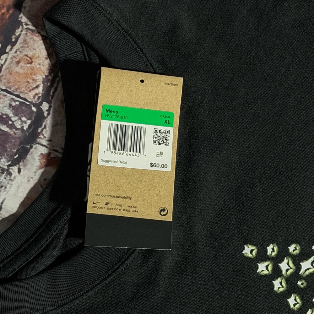 Nike ACG Black Long-Sleeve Tee with Studded Triangle Graphic - Picture 4 of 4
